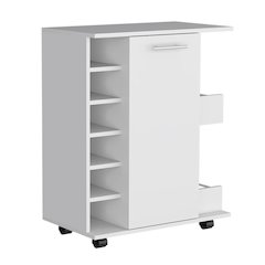 Lothian Bar Cart White MDF