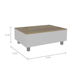 Gambia Coffee Table White / Light Oak MDF