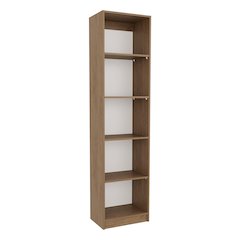 Home Slim Design Bookcase With 5-Tier Shelves, Natural Oak