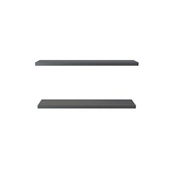 Ecco 47" Wide Floating Shelves Set of 2 Matt Gray MDF
