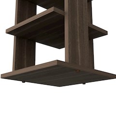 Odesto Vertical Shoe Rack Gray Walnut MDF