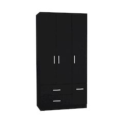 Sebree Four Door Armoire Black MDF