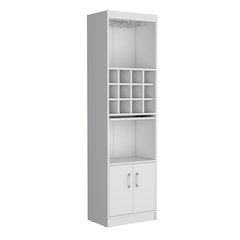 Kevil Bar Cabinet White MDF
