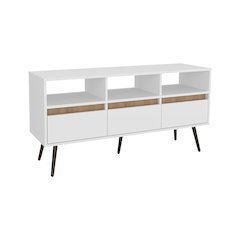 Aranjuez 47" Tv Stand White - Natural Oak MDF