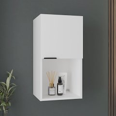 Medicine Cabinet with Mirror and Shelves, White