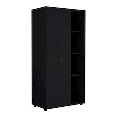 Misuri Wardrobe Armoire Black MDF