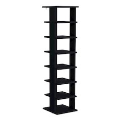 TuHome Odesto Vertical Shoe Rack Black MDF