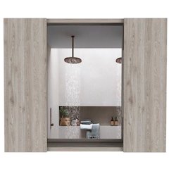 Medicine Cabinets Light Gray MDF