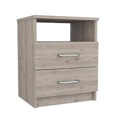 Napoles Nightstand Light Gray MDF