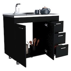 Vizcaya Desk Black MDF