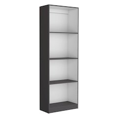 Home Bookcase Matt Gray / White MDF