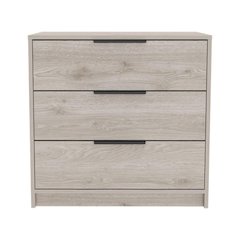 Kaia Three Drawer Dresser Light Gray MDF
