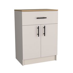 Mayorca Pantry Ivory - Natural Oak MDF
