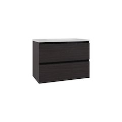 Tuhome Bathroom Cabinet Opalo  Black MDF