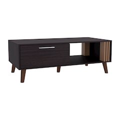 Vance 47" Wide Coffee Table Black MDF