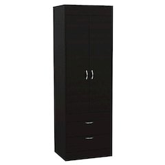 Garage Storage Cabinet Black MDF