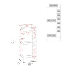 Lyman 46" Tall Corner Bar Cabinet Natural Oak MDF