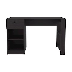 120-Home One Drawer Desk Black MDF