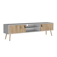 Huna 180 TV Stand White / Macadamia MDF