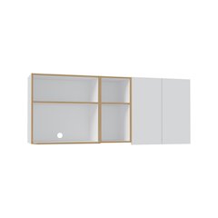 Corinto Wall Cabinet White - Natural Oak MDF