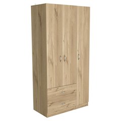 Austral Three Door Armoire Light Oak / Black MDF