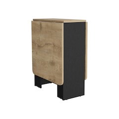 Gateleg Folding Table Black / Macadamia MDF
