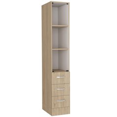 Sicilia Kitchen Island White / Light Oak MDF