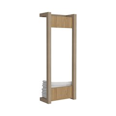 Arlington Wall Towel Rack With Shelf And Hanging Bar, Natural Oak
