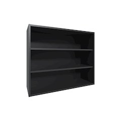 3-Tier Open Wall Cabinet, Wall Shelf, Storage Cabinet, Garage Black