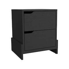 Luss Nightstand Black MDF