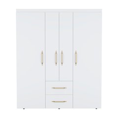 Bariloche 4-Door Armoire White MDF