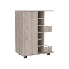 Bar Cart Light Gray MDF