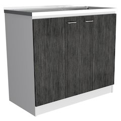Marsella Corner Bar Cabinet Mahogany / Macadamia MDF