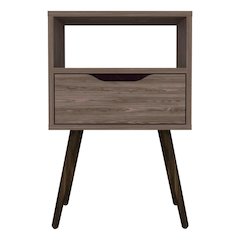 Otom Nightstand Stand Dark Walnut MDF