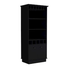Dundee Bar Cabinet Black MDF