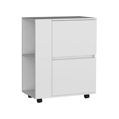 Glasgow Bar Cart White MDF