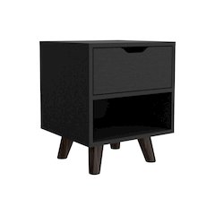 Crail Nightstand Black MDF