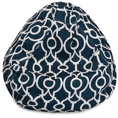 Majestic Home Goods Large Bean Bag Athens Navy