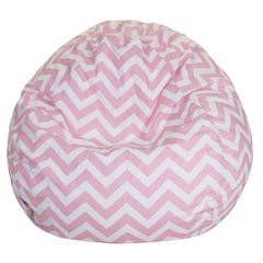 Majestic Home Goods Large Bean Bag Chevron Baby Pink