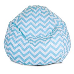 Majestic Home Goods Large Bean Bag Chevron Blue