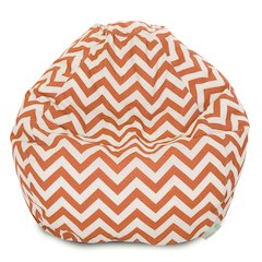Majestic Home Goods Large Bean Bag Chevron Burnt Orange