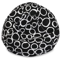 Majestic Home Goods Large Bean Bag Fusion Black