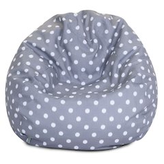 Majestic Home Goods Large Bean Bag Ikat Dot Gray