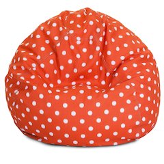 Majestic Home Goods Large Bean Bag Ikat Dot Orange