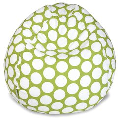 Majestic Home Goods Large Bean Bag Polka Dot (Large) Hot Green