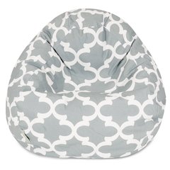 Majestic Home Goods Large Bean Bag Trellis Gray