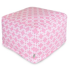 Majestic Home Goods Ottoman Pouf Links Soft Pink