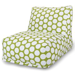 Majestic Home Goods Chair Lounger Polka Dot (Large) Hot Green