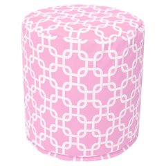 Majestic Home Goods Pouf Links Soft Pink