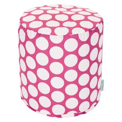 Majestic Home Goods Pouf Polka Dot (Large) Hot Pink
